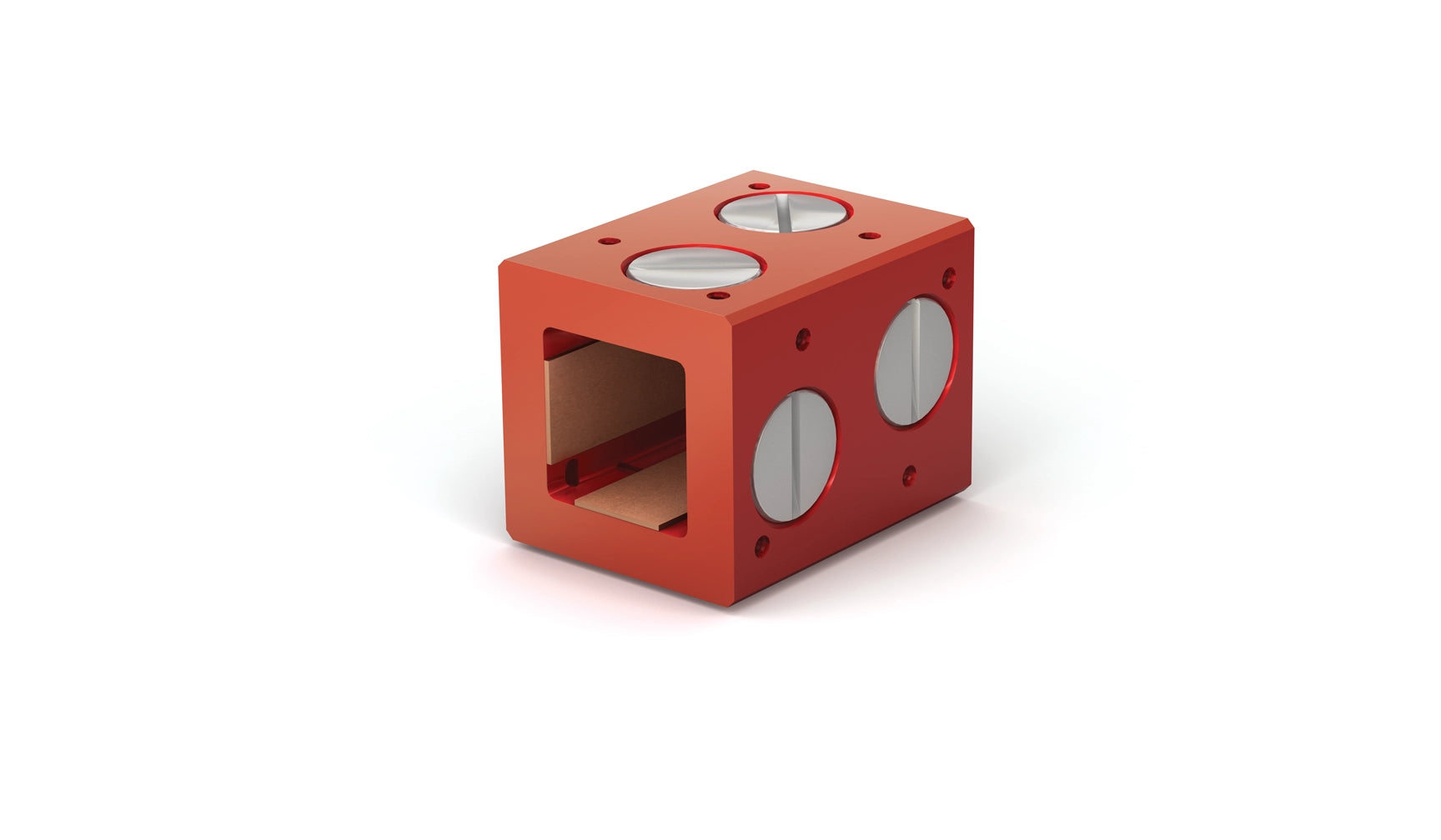 Square Linear Bearing SB162E ID: 1" Length of 2.25" w/ 2-sided Adjustable Frelon J plugs for Stainless Steel Shafting