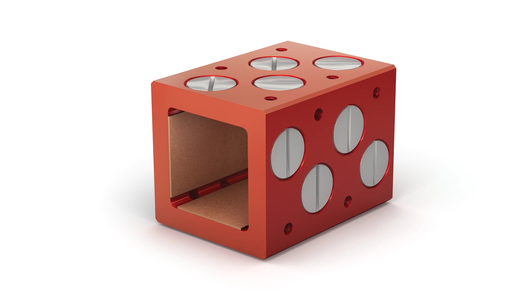 Square Linear Bearing SB242E ID: 1.5" Length of 3.125" w/ 2-sided Adjustable Frelon J plugs for Stainless Steel Shafting