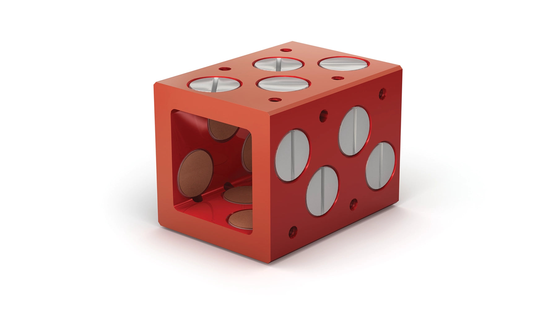 Square Linear Bearing SB244E ID: 1.5" Length of 3.125" w/ 4-sided Adjustable Frelon J plugs for Stainless Steel Shafting