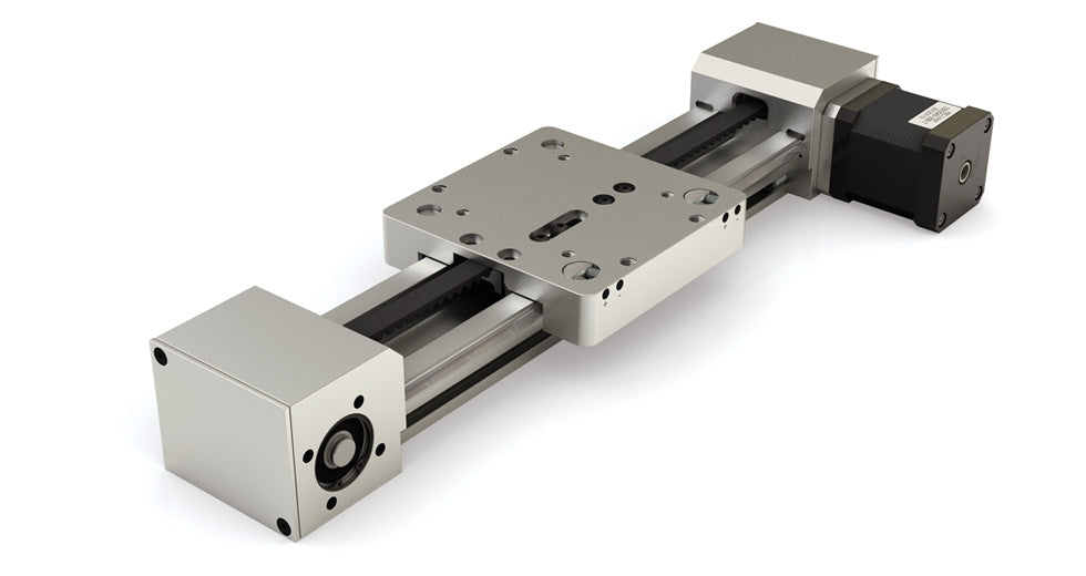 Belt Driven Linear Actuator - V-Wheels UGT040D-B21-1000-BD1Z0-00L0-0 V-Rail Length: 1000mm w/ Blank Motor Plate