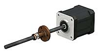 Lead Screw Linear Actuator - LSR1005T-0200-RCF-140-NNN-N 10mm, Length:200mm, Lead:5mm  Nut Type:Lead Screw Round AntiBacklash Nut, Motor:Nema 14 Motor (31mm) Coating: PTFE