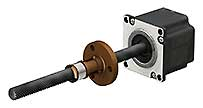 Lead Screw Linear Actuator - LSR1605T-0400-RCF-232-NNN-N 16mm, Length:400mm, Lead:5mm  Nut Type:Lead Screw Round AntiBacklash Nut, Motor:Nema 23 Motor (56mm) Double Stack Coating: PTFE