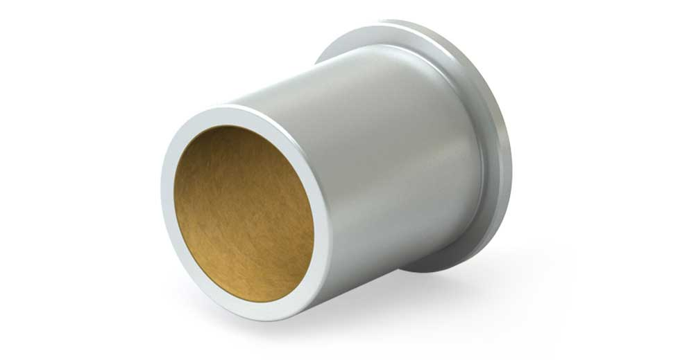 2076G Polyurethane Flange Bushing - 1-3/4" O.D. X 3/4" I.D. X 1-1/2" Black, Leaf Spring Type 8 thumbnail image
