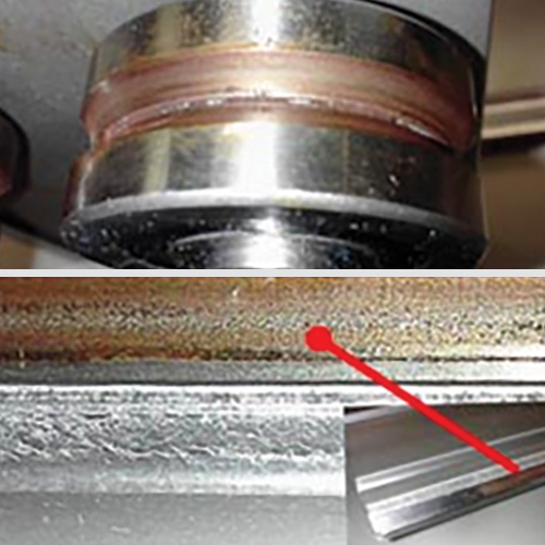 Corrosion and contamination due to lube failure