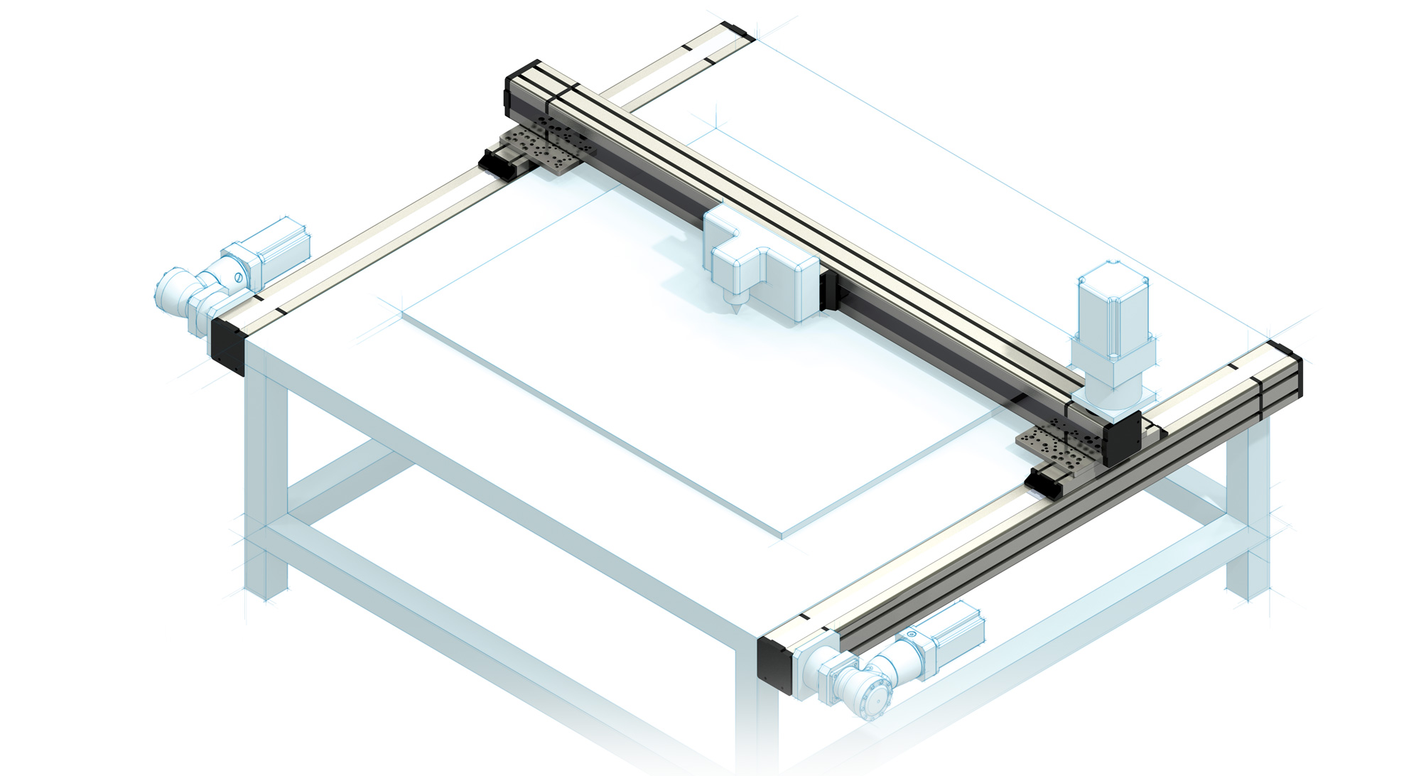 MTB Linear Actuator Application Cutting Table-3D Printer