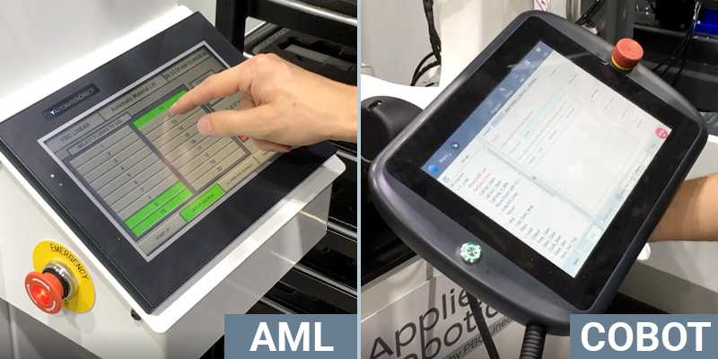 User Interfaces for the AML and Cobot