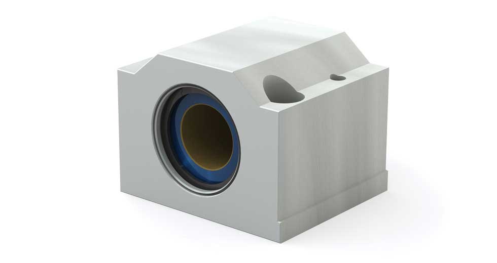 PMC (ISO Metric) Closed Compensated Linear Plain Bearing Pillow Blocks