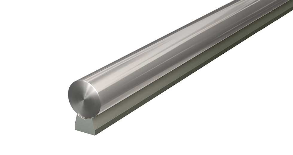 LSRAM (ISO Metric) Linear Steel Low Support Rail and Shaft Assembly