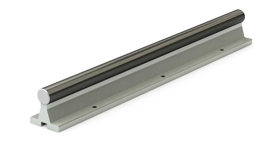 SRAMCC (ISO Metric) Linear Ceramic Coated Shafting Aluminum Support Rail Assembly