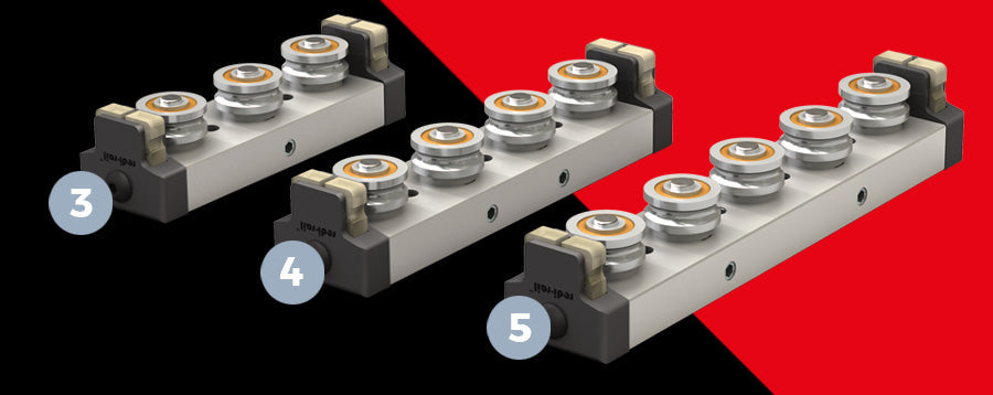 Linear Guide Rails with Cam Roller Sliders