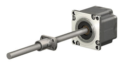 Ball Screw Miniature Linear Actuator Motor Assemblies with Flange Nuts | Miniature Ball Screw Assembly - NEMA 11 with Flanged Cylindrical Nut