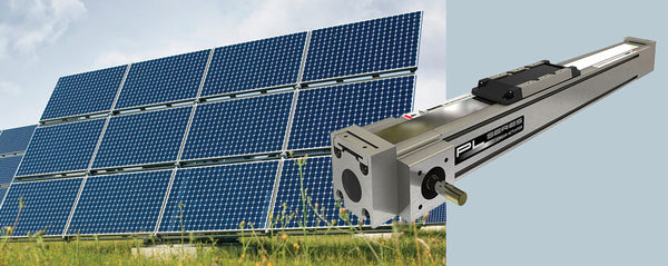 Solar panel and linear actuator