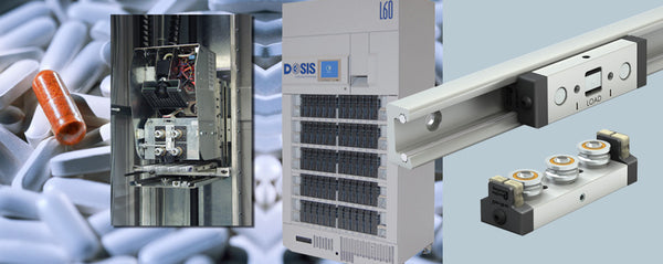 various medications and machine next to a PBC Redi Rail