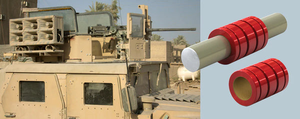 intro image to blog showing a military vehicle and linear bearing