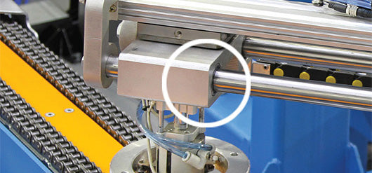 close up of bearing in machine
