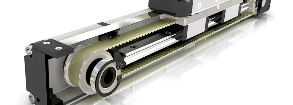 MTB Belt Driven Linear Actuator Close In cross section