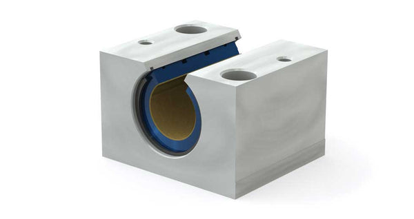 PMN (ISO Metric) Open Plain Linear Bearing Pillow Block