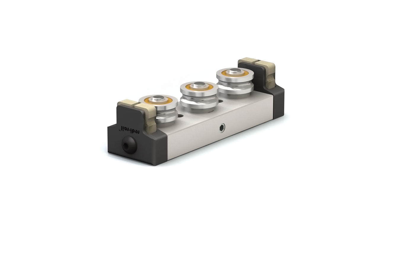 Linear Guide Carriage RediRail RRS30 w/ 3 Steel Roller Bearings W