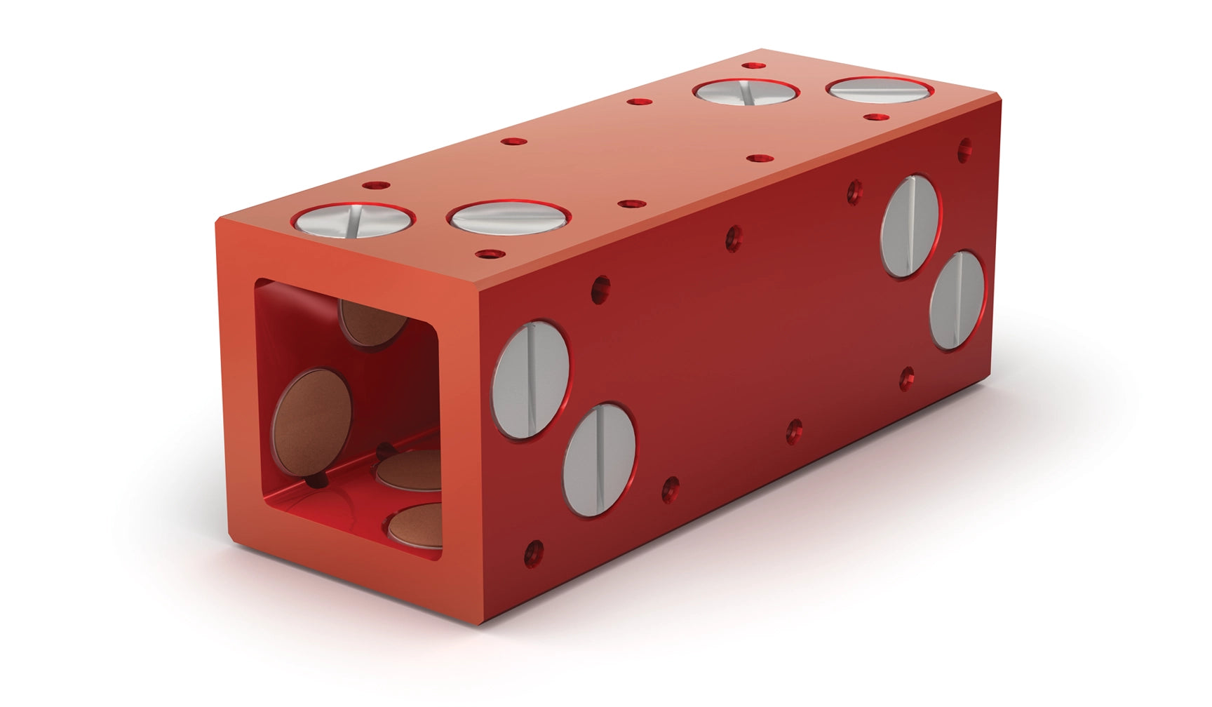 Square Linear Bearing SBL244E ID: 1.5" Length: 6" w/ 4-sided Adjustable FrelonJ plugs for Stainless Steel Shafting