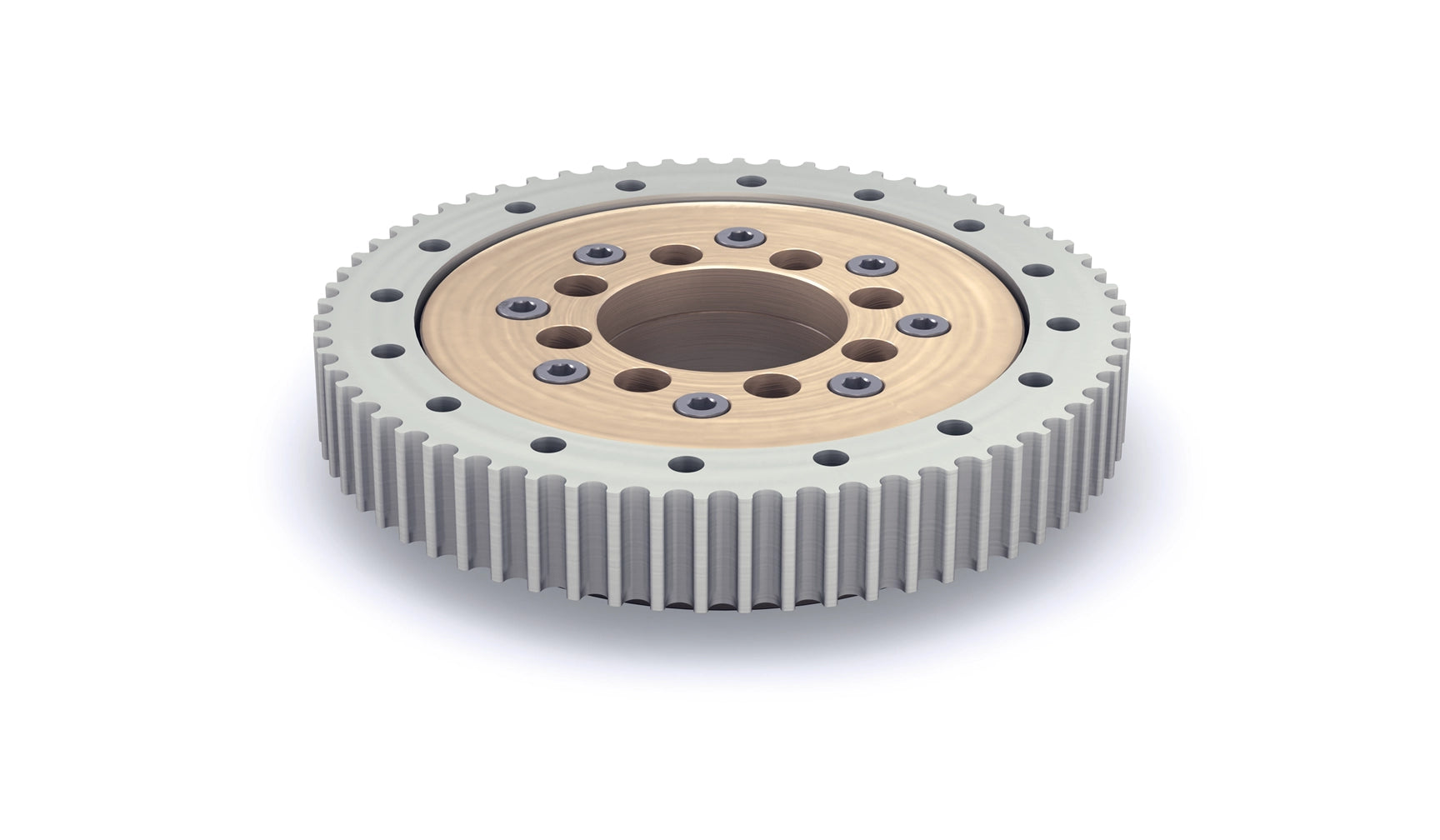 Plain Slew Ring Bearing - Aluminum SRB-P03-0050-0162-ALEN-HTD8M High Load, ID: 50mm