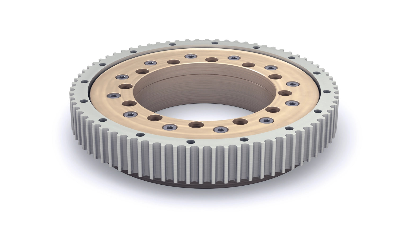 Plain Slew Ring Bearing - Aluminum SRB-P03-0100-0187-ALEN-HTD8M High Load, ID: 100mm