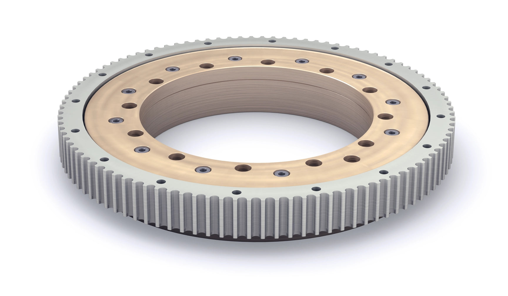 Plain Slew Ring Bearing - Aluminum SRB-P03-0150-0253-ALEN-HTD8M High Load, ID: 150mm