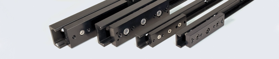 Steel Rail Linear Guides for High Loads & Self-Alignment