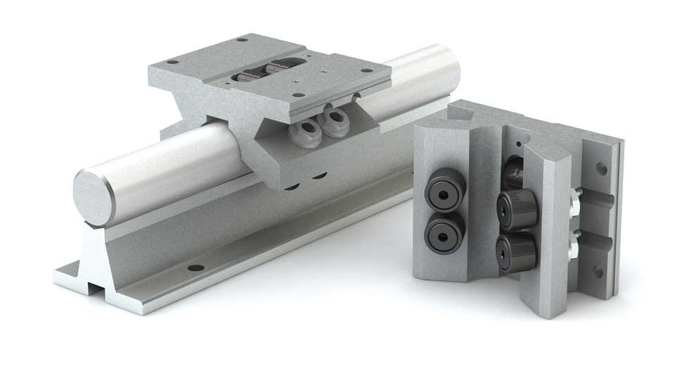 Double Roller Pillow Block with scrapers F-DPB-16-OPN-S