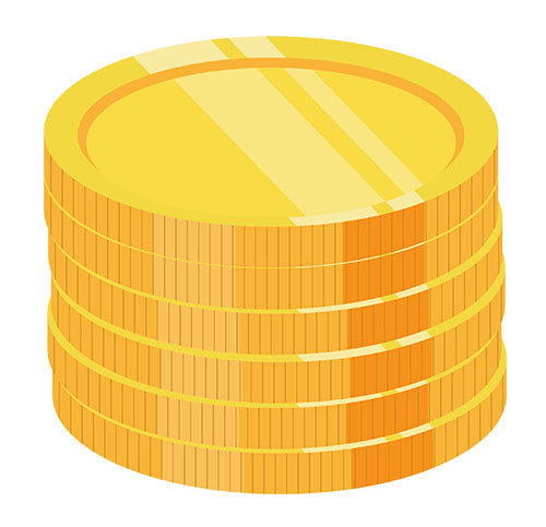 large stack of coins
