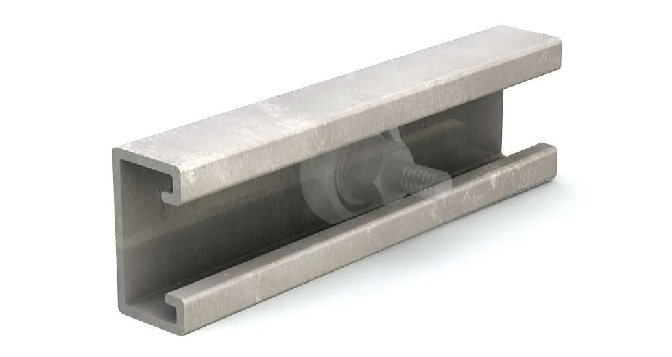 PAC2247-0012 - 12", Linear Rail System - black powder coat finish