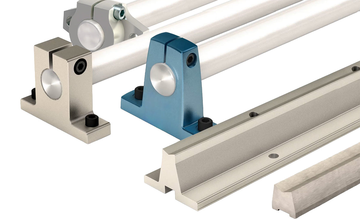 Synchronized Support Rails Linear Shaft Support Rails | PBC Linear