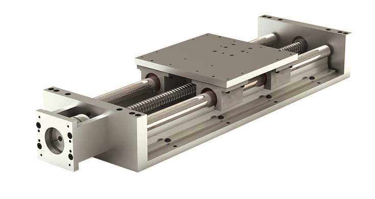 Linear Actuator - Simplicity 2N23A Series 2N23A-0800-048-000-AAXR Shaft Diameter: 1/2" Shaft Material: Alloy Steel Rail Length: 048.000" Lead:  0.20 Right Hand