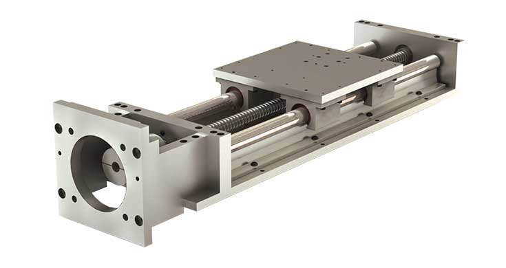 Linear Actuator - Simplicity 2N42A Series 2N42A-2400-036-000-ABXR Shaft Diameter: 1 1/2" Shaft Material: Alloy Steel Rail Length: 036.000" Lead:  0.25 Right Hand