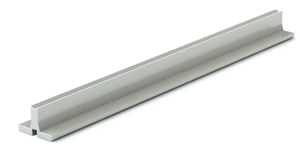 Linear Support Rail - SR10-024.000-SL 5/8" 1060 CS Aluminum Inch 