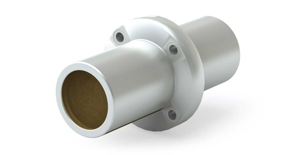 CFPMR16C 16mm Double Center Linear Flange Bearing ISO Metric Closed Plain Linear Bearing Spherical 'Self-aligning' I.D. in the housing, Housing With Bearing Included,   Compensated running clearance on the I.D.