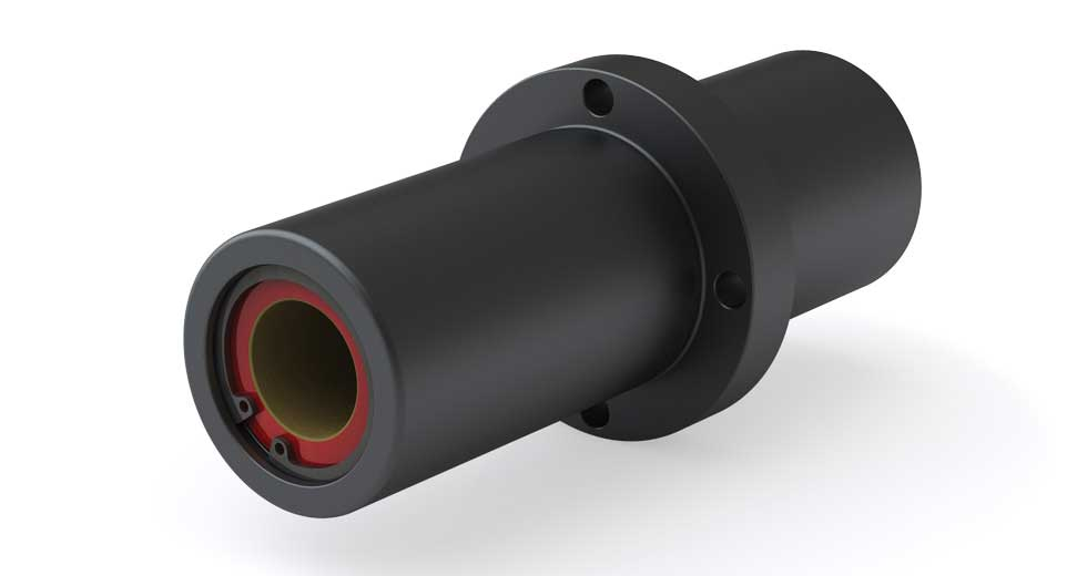 DDSZ16C 1.00" Double Flange Mount Die Set Closed Plain Linear Bearing Spherical 'Self-aligning' I.D. in the housing, Housing With Bearing Included,   Compensated running clearance on the I.D.