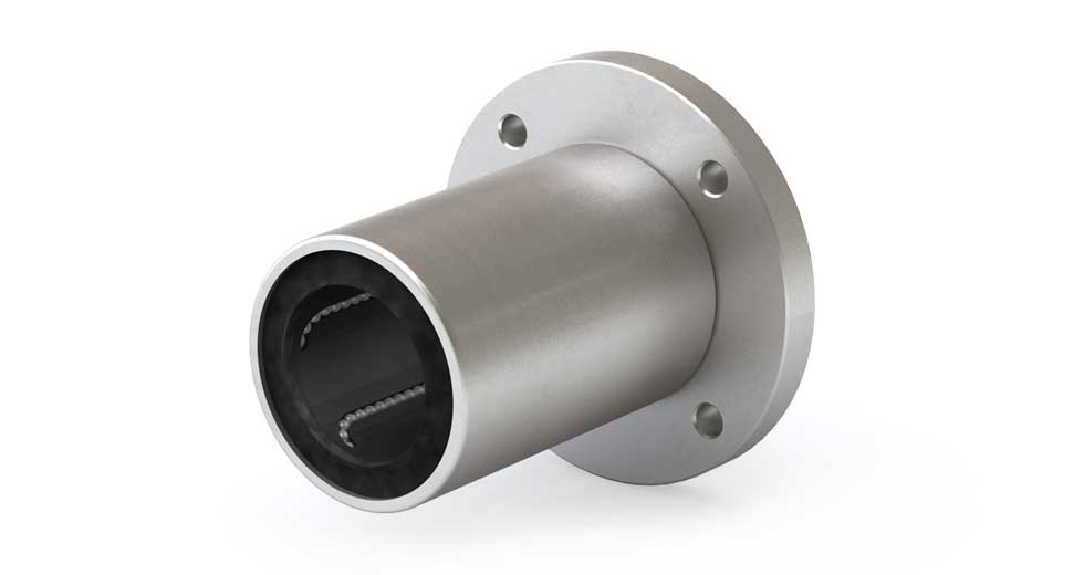 EPF16G 16mm Linear Ball Bearing ISO Metric  Closed Round Flange, Polymer Cage Standard Width