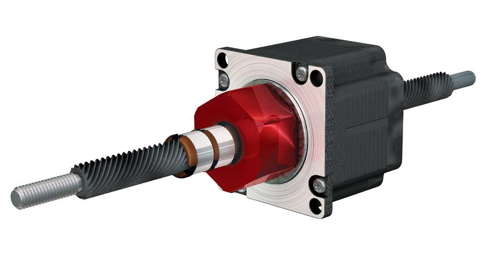 Lead Screw Linear Actuator - LSR1001T-0300-NCF231-NNN-NNN 10mm, Length:300mm, Lead:1mm  Coating: PTFE