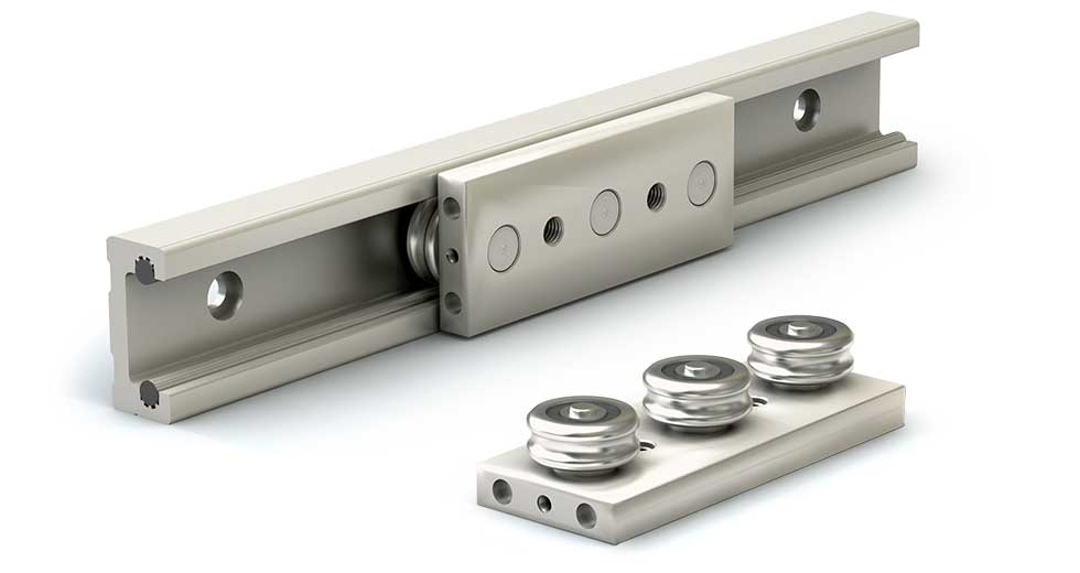 Linear Rail w/ Steel Raceways - Redi-Rail RR18-024.000 Width: 48mm Len ...