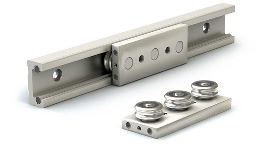 Linear Rail w/ Steel Raceways - Redi-Rail RR18-024.000 Width: 48mm Len ...