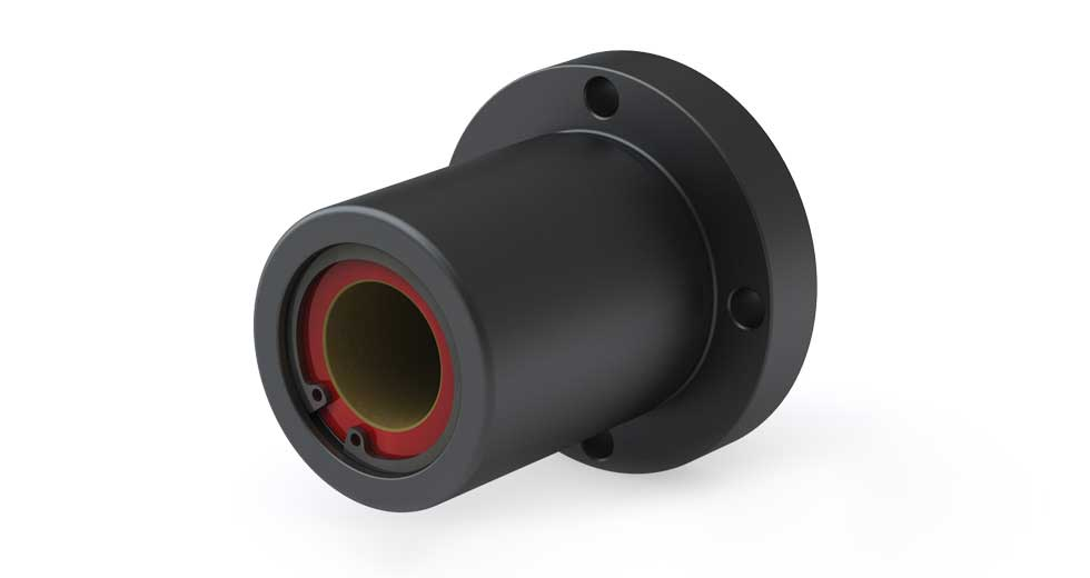 SDSZ16 1.00" Single Flange Mount Die Set Closed Plain Linear Bearing Spherical 'Self-aligning' I.D. in the housing, Housing With Bearing Included,   Precision running clearance on the I.D.